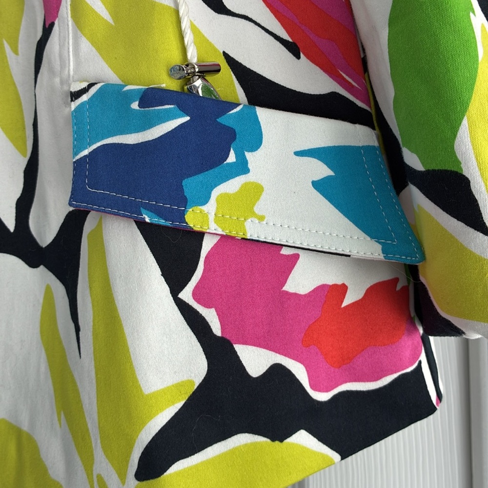 Cache Multicolor Abstract/Floral Print Jacket Size Medium - Picture 7 of 11